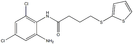 N-(2-amino-4,6-dichlorophenyl)-4-(thiophen-2-ylsulfanyl)butanamide 结构式