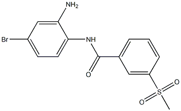 N-(2-amino-4-bromophenyl)-3-methanesulfonylbenzamide 化学構造式