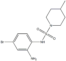 N-(2-amino-4-bromophenyl)-4-methylpiperidine-1-sulfonamide 结构式