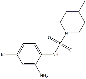 N-(2-amino-4-bromophenyl)-4-methylpiperidine-1-sulfonamide 化学構造式