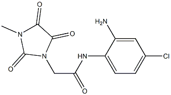 N-(2-amino-4-chlorophenyl)-2-(3-methyl-2,4,5-trioxoimidazolidin-1-yl)acetamide 结构式