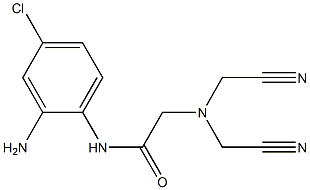 N-(2-amino-4-chlorophenyl)-2-[bis(cyanomethyl)amino]acetamide Struktur