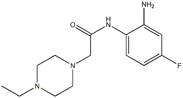 N-(2-amino-4-fluorophenyl)-2-(4-ethylpiperazin-1-yl)acetamide 化学構造式