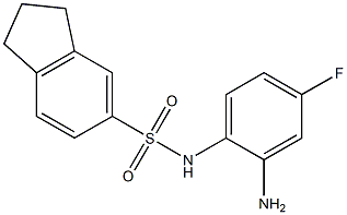 N-(2-amino-4-fluorophenyl)-2,3-dihydro-1H-indene-5-sulfonamide Struktur