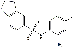 N-(2-amino-4-fluorophenyl)-2,3-dihydro-1H-indene-5-sulfonamide,,结构式