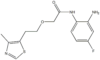 N-(2-amino-4-fluorophenyl)-2-[2-(4-methyl-1,3-thiazol-5-yl)ethoxy]acetamide Struktur