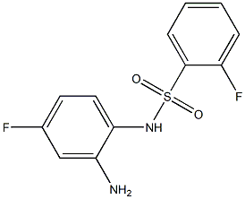 N-(2-amino-4-fluorophenyl)-2-fluorobenzenesulfonamide 化学構造式