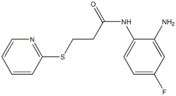 N-(2-amino-4-fluorophenyl)-3-(pyridin-2-ylsulfanyl)propanamide Structure