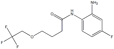 N-(2-amino-4-fluorophenyl)-4-(2,2,2-trifluoroethoxy)butanamide 化学構造式