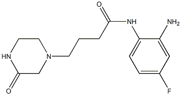 N-(2-amino-4-fluorophenyl)-4-(3-oxopiperazin-1-yl)butanamide,,结构式