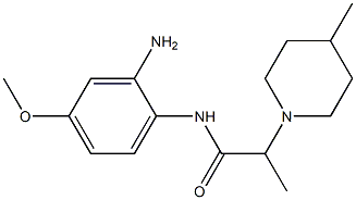 N-(2-amino-4-methoxyphenyl)-2-(4-methylpiperidin-1-yl)propanamide 化学構造式