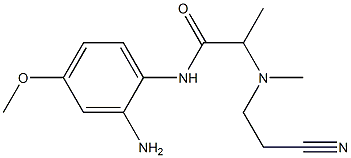 N-(2-amino-4-methoxyphenyl)-2-[(2-cyanoethyl)(methyl)amino]propanamide 化学構造式