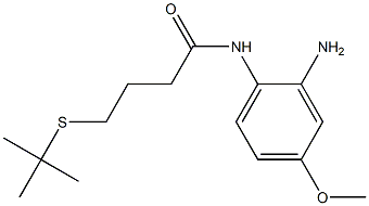 N-(2-amino-4-methoxyphenyl)-4-(tert-butylsulfanyl)butanamide Structure