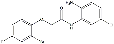 N-(2-amino-5-chlorophenyl)-2-(2-bromo-4-fluorophenoxy)acetamide 化学構造式