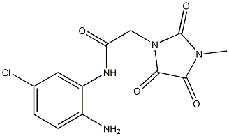 N-(2-amino-5-chlorophenyl)-2-(3-methyl-2,4,5-trioxoimidazolidin-1-yl)acetamide Struktur