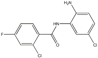 N-(2-amino-5-chlorophenyl)-2-chloro-4-fluorobenzamide 化学構造式