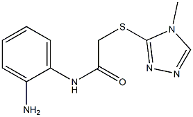 N-(2-aminophenyl)-2-[(4-methyl-4H-1,2,4-triazol-3-yl)sulfanyl]acetamide 结构式