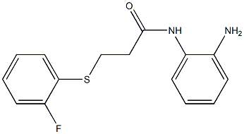 N-(2-aminophenyl)-3-[(2-fluorophenyl)sulfanyl]propanamide 化学構造式