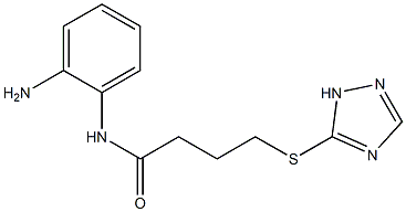 N-(2-aminophenyl)-4-(1H-1,2,4-triazol-5-ylsulfanyl)butanamide 化学構造式