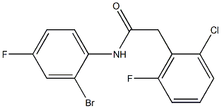 N-(2-bromo-4-fluorophenyl)-2-(2-chloro-6-fluorophenyl)acetamide Structure