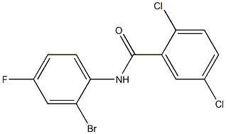 N-(2-bromo-4-fluorophenyl)-2,5-dichlorobenzamide,,结构式