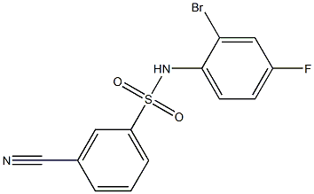 N-(2-bromo-4-fluorophenyl)-3-cyanobenzene-1-sulfonamide Struktur