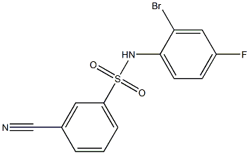 N-(2-bromo-4-fluorophenyl)-3-cyanobenzene-1-sulfonamide Structure