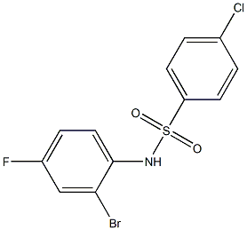 N-(2-bromo-4-fluorophenyl)-4-chlorobenzene-1-sulfonamide Structure