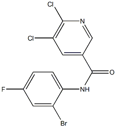 N-(2-bromo-4-fluorophenyl)-5,6-dichloropyridine-3-carboxamide Structure