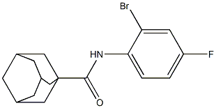 N-(2-bromo-4-fluorophenyl)adamantane-1-carboxamide 结构式