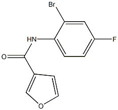 N-(2-bromo-4-fluorophenyl)furan-3-carboxamide 化学構造式