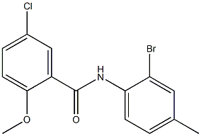 N-(2-bromo-4-methylphenyl)-5-chloro-2-methoxybenzamide 结构式