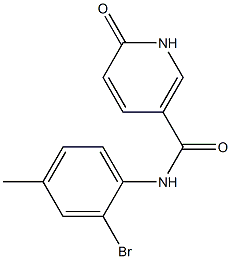 N-(2-bromo-4-methylphenyl)-6-oxo-1,6-dihydropyridine-3-carboxamide 化学構造式