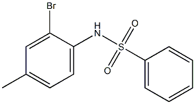 N-(2-bromo-4-methylphenyl)benzenesulfonamide Struktur