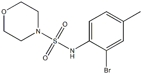 N-(2-bromo-4-methylphenyl)morpholine-4-sulfonamide,,结构式
