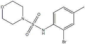 N-(2-bromo-4-methylphenyl)morpholine-4-sulfonamide 结构式