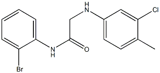 N-(2-bromophenyl)-2-[(3-chloro-4-methylphenyl)amino]acetamide 化学構造式