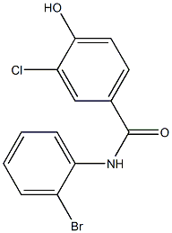 N-(2-bromophenyl)-3-chloro-4-hydroxybenzamide 化学構造式