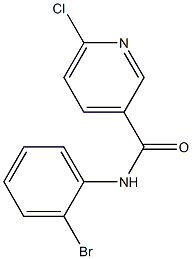 N-(2-bromophenyl)-6-chloropyridine-3-carboxamide 化学構造式