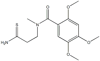 N-(2-carbamothioylethyl)-2,4,5-trimethoxy-N-methylbenzamide 化学構造式