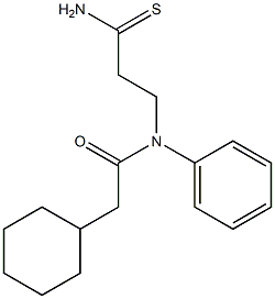 N-(2-carbamothioylethyl)-2-cyclohexyl-N-phenylacetamide,,结构式