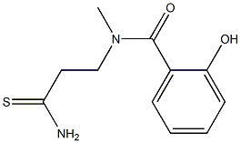 N-(2-carbamothioylethyl)-2-hydroxy-N-methylbenzamide 化学構造式