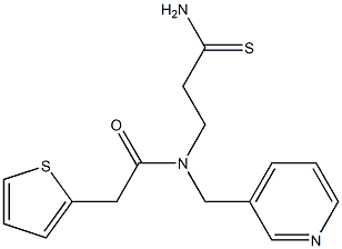 N-(2-carbamothioylethyl)-N-(pyridin-3-ylmethyl)-2-(thiophen-2-yl)acetamide Struktur