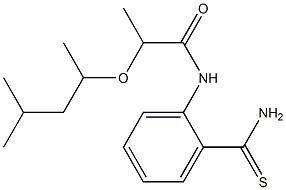 N-(2-carbamothioylphenyl)-2-[(4-methylpentan-2-yl)oxy]propanamide Struktur