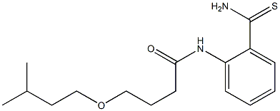 N-(2-carbamothioylphenyl)-4-(3-methylbutoxy)butanamide Structure