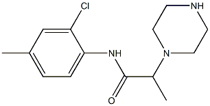 N-(2-chloro-4-methylphenyl)-2-(piperazin-1-yl)propanamide 化学構造式