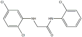 N-(2-chlorophenyl)-2-[(2,5-dichlorophenyl)amino]acetamide 化学構造式