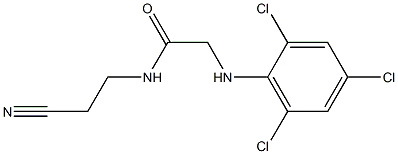 N-(2-cyanoethyl)-2-[(2,4,6-trichlorophenyl)amino]acetamide Structure
