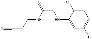 N-(2-cyanoethyl)-2-[(2,5-dichlorophenyl)amino]acetamide 化学構造式