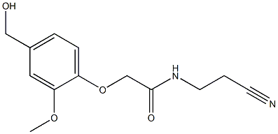 N-(2-cyanoethyl)-2-[4-(hydroxymethyl)-2-methoxyphenoxy]acetamide Structure